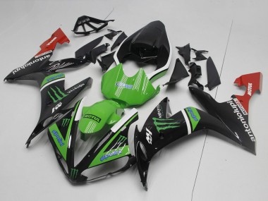 2004-2006 Glossy Black White Red Green Monster Yamaha YZF R1 Motorcycle Fairings