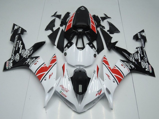 2004-2006 White Red Black Castrol Yamaha YZF R1 Motorcycle Fairings