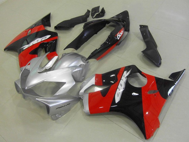 2004-2007 Silver Red Glossy Black Honda CBR600 F4i Motorcycle Fairings