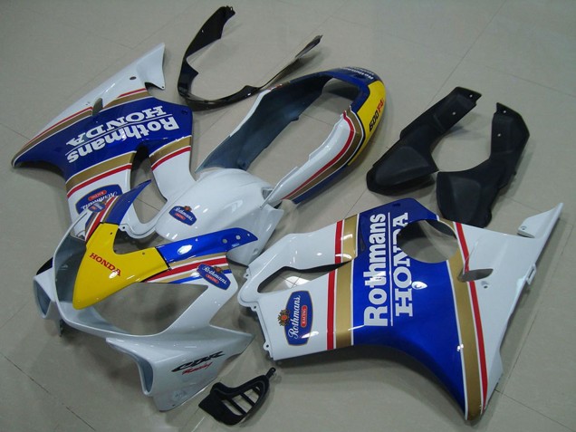 2004-2007 White Blue Yellow Rothmans Honda CBR600 F4i Motorcycle Fairings