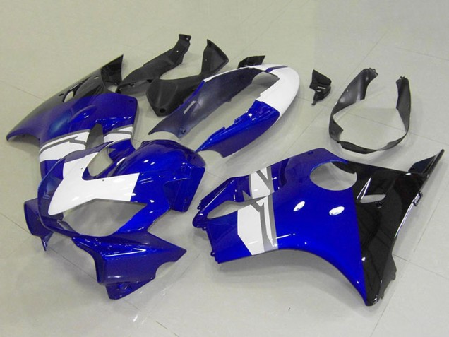 2004-2007 White Blue Glossy Black Honda CBR600 F4i Motorcycle Fairings