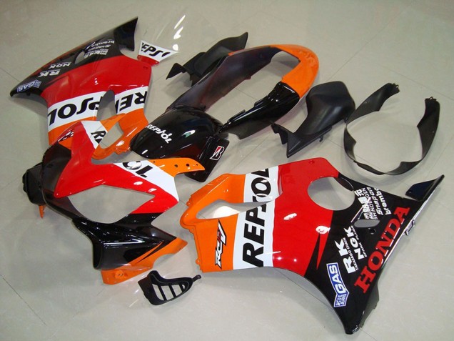 2004-2007 Orange White Red Glossy Black Repsol Honda CBR600 F4i Motorcycle Fairing