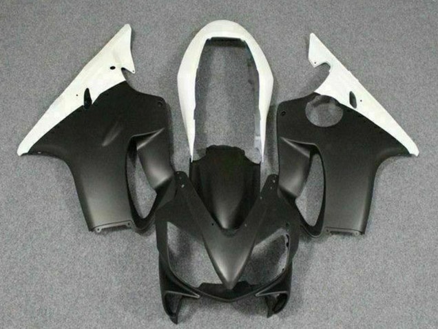 2004-2007 White Matte Black Honda CBR600 F4i Motorcycle Fairings