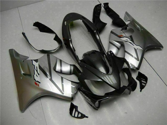 2004-2007 Silver Matte Black Honda CBR600 F4i Motorcycle Fairings