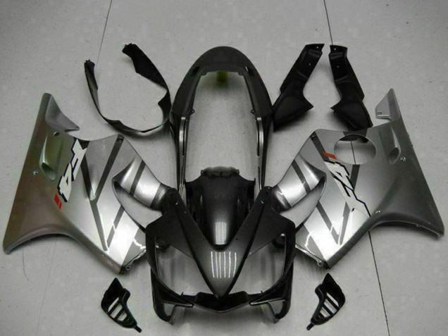 2004-2007 Silver Matte Black Honda CBR600 F4i Motorcycle Fairings