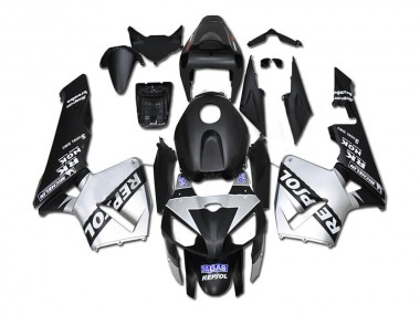 2005-2006 Black Silver Repsol Honda CBR600RR Motorcycle Fairings
