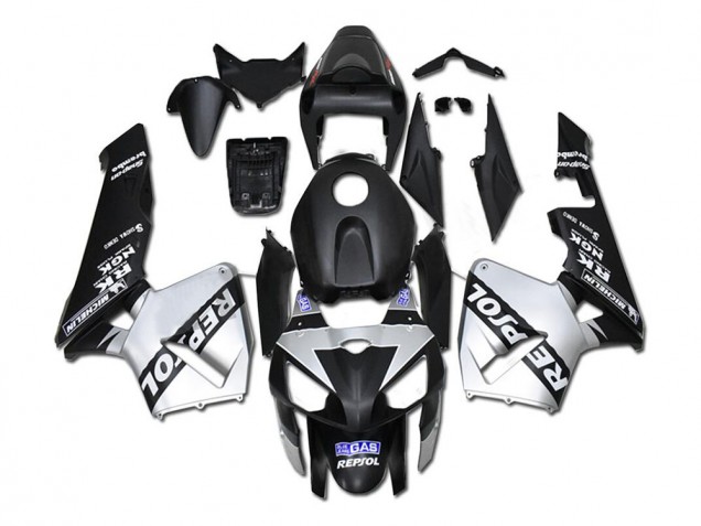 2005-2006 Black Silver Repsol Honda CBR600RR Motorcycle Fairings