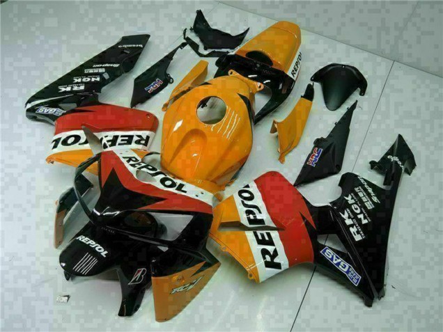 2005-2006 Orange White Red Black Repsol Honda CBR600RR Motorcycle Fairings