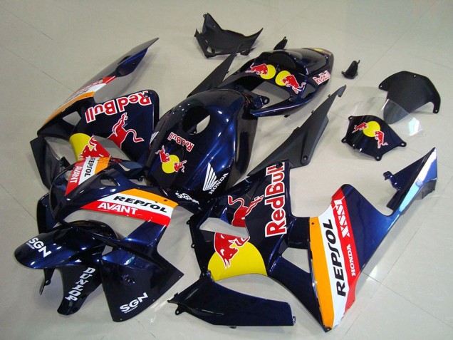 2005-2006 Dark Blue Orange Red Bull Repsol Honda CBR600RR Motorcycle Fairings
