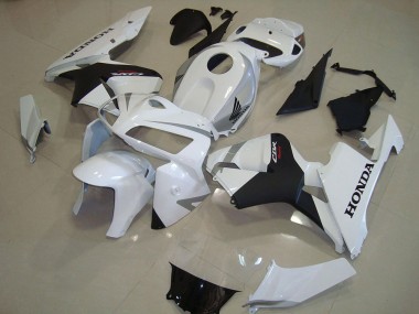 2005-2006 Pearl White Matte Black Honda CBR600RR Motorcycle Fairings