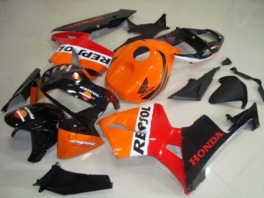 2005-2006 Orange White Red Glossy Black Repsol Honda CBR600RR Motorcycle Fairing Kits