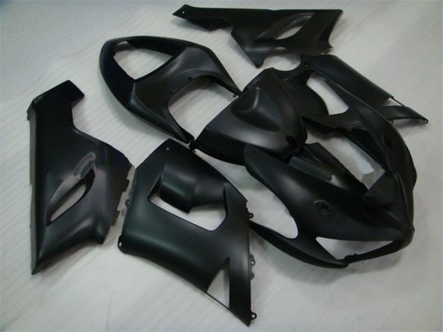 2005-2006 Matte Black Kawasaki ZX6R Motorcycle Fairings