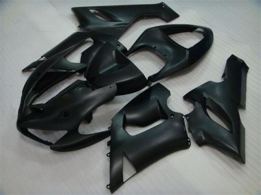 2005-2006 Matte Black Kawasaki ZX6R Motorcycle Fairings
