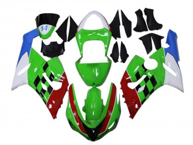 2005-2006 White Green Blue Red Black Kawasaki ZX6R Motorcycle Fairings