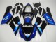 2005-2006 Blue Glossy Black Kawasaki ZX6R Motorcycle Fairing Kits