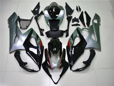 2005-2006 Glossy Black Silver Suzuki GSXR 1000 Motorcycle Fairing