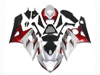 2005-2006 Silver Red Black Suzuki GSXR 1000 Motorcycle Fairing Kits