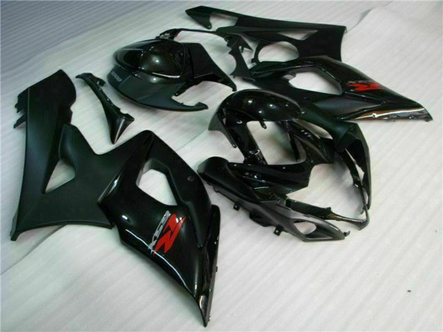 2005-2006 Glossy Black Matte Black Red Suzuki GSXR 1000 Motorcycle Fairing