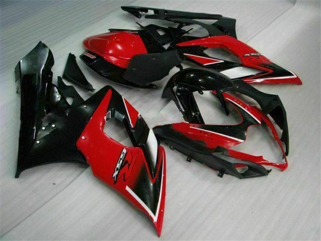 2005-2006 Red Glossy Black Matte Black Suzuki GSXR 1000 Motorcycle Fairings