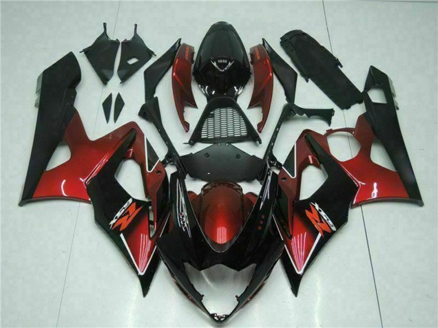 2005-2006 Red Glossy Black Suzuki GSXR 1000 Motorcycle Fairing