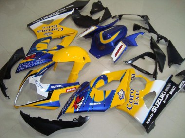 2005-2006 Yellow White Black Corona Suzuki GSXR 1000 Motorcycle Fairings
