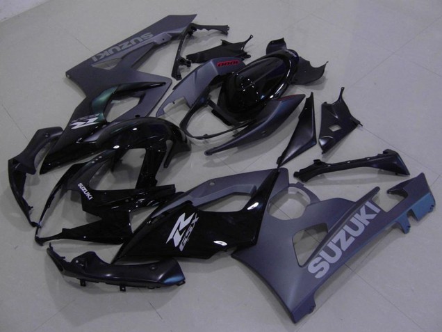 2005-2006 Glossy Black Matte Black Suzuki GSXR 1000 Motorcycle Fairings Kit
