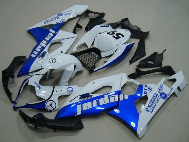 2005-2006 White Blue Jordan 59 Suzuki GSXR 1000 Motorcycle Fairings