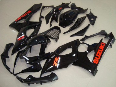 2005-2006 Glossy Black Red Decal Suzuki GSXR 1000 Motorcycle Fairings