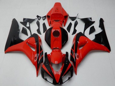 2006-2007 Red Glossy Black Honda CBR1000RR Motorcycle Fairings Kits