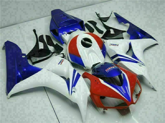 2006-2007 White Red Blue HRC Honda CBR1000RR Motorcycle Fairing Kits