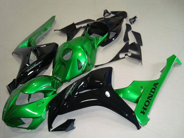 2006-2007 Green Glossy Black Honda CBR1000RR Motorcycle Fairings