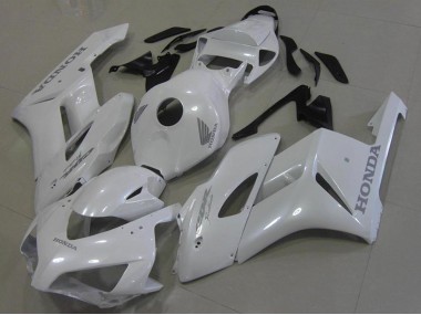 2006-2007 White with Silver Decals Honda CBR1000RR Motorcycle Fairings