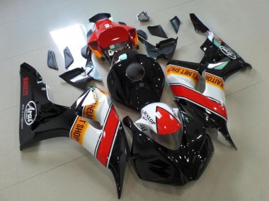 2006-2007 Red White Orange Glossy Black Racing Honda CBR1000RR Motorcycle Fairings