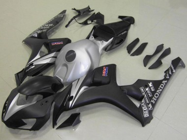2006-2007 Silver Matte Black Honda CBR1000RR Motorcycle Fairing Kits