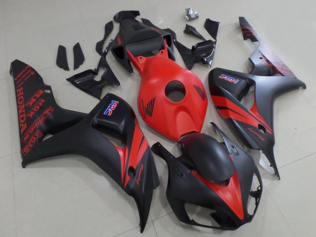 2006-2007 Red Matte Black Honda CBR1000RR Motorcycle Fairing