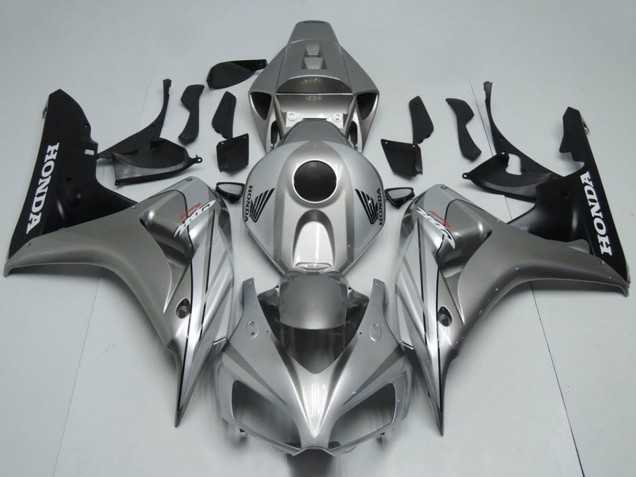 2006-2007 Silver Matte Black Honda CBR1000RR Motorcycle Fairing