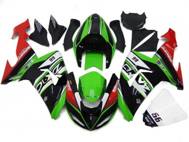 2006-2007 Green White Red Black 66 Kawasaki ZX10R Motorcycle Fairings