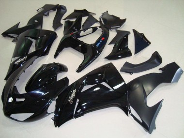 2006-2007 Glossy Black Matte Black White Ninja Kawasaki ZX10R Motorcycle Fairings
