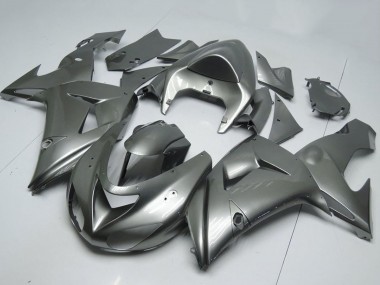 2006-2007 Glossy Grey Kawasaki ZX10R Motorcycle Fairings