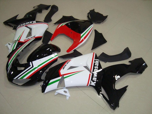 2006-2007 White Red Black Green Kawasaki ZX10R Motorcycle Fairings
