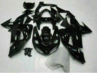2006-2007 Glossy Black Kawasaki ZX10R Motorcycle Fairing