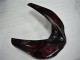 2006-2007 Glossy Black Red Flame Kawasaki ZX10R Motorcycle Fairing