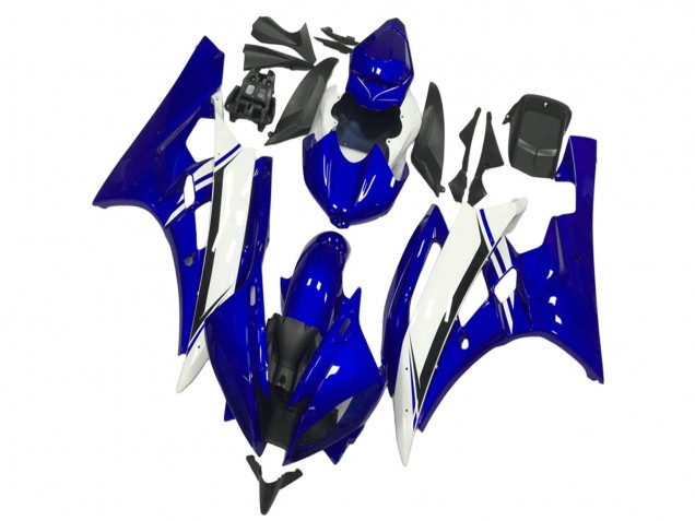 2006-2007 Blue White Black Yamaha YZF R6 Motorcycle Fairings
