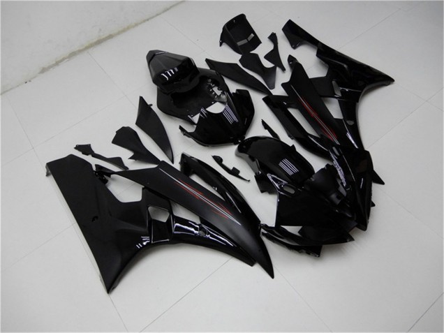 2006-2007 Glossy Black Matte Black Yamaha YZF R6 Motorcycle Fairing Kits