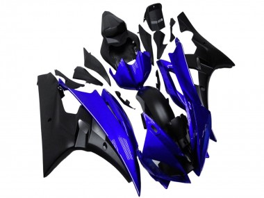 2006-2007 Blue Matte Black Yamaha YZF R6 Motorcycle Fairing