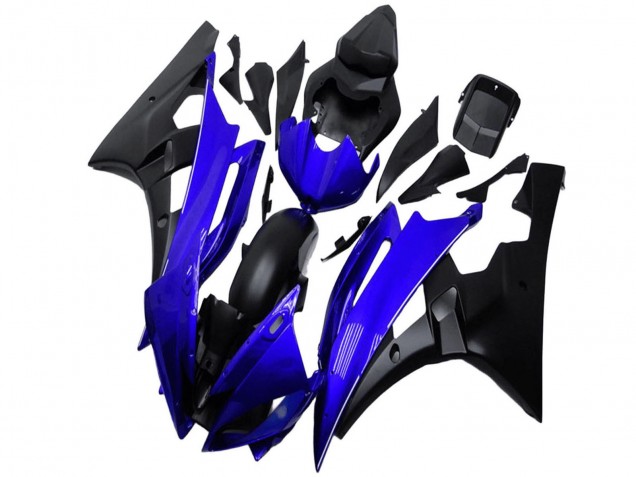 2006-2007 Blue Matte Black Yamaha YZF R6 Motorcycle Fairing