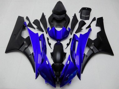 2006-2007 Blue Matte Black Yamaha YZF R6 Motorcycle Fairing