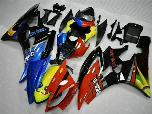 2006-2007 Yellow Blue Red Glossy Black Shark Yamaha YZF R6 Motorcycle Fairings