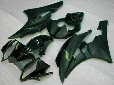 2006-2007 Glossy Black Matte Black Gold Decals Yamaha YZF R6 Motorcycle Fairings