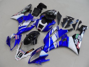2006-2007 White Blue Glossy Black Fimer Yamalube Yamaha YZF R6 Motorcycle Fairings